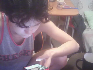 Mila18777 busty young lady caresses nipples