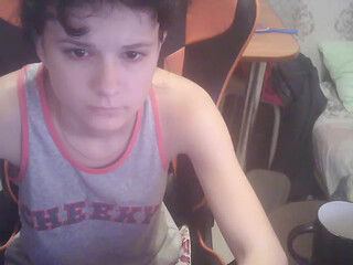 Mila18777 fascinating skin strips and pulls pussy