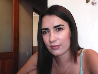 MySoul666 busty brunette sucks dildo