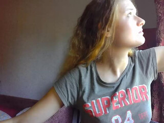 orange girl1 Fishnet brunette