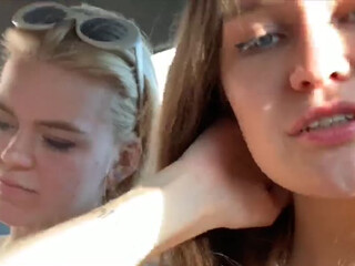 TreshGirls naughty bitch shows pussy