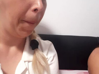 your fantasy22 painted slut caresses small tits