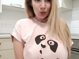 Your DreamGirl  gorgeous chick caresses shaved cunt