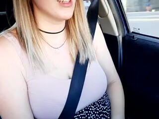 AmeliaSeen pleasant babe touches sexual lips with fingers