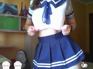 BLACKBLANCA cute bitch fucks pussy with phallus