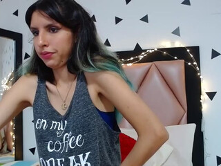 Blair83 teasing his gap with her middle finger