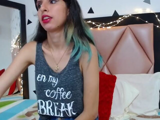 Blair83 gorgeous teen doll caresses big tits