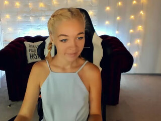 EllaSunn graceful blonde passionately masturbating cunt