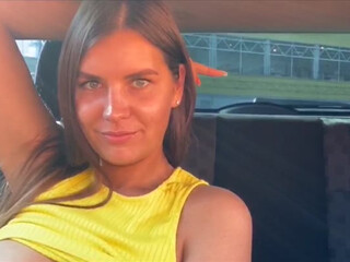 FocusGirl hot brunette girl gently masturbates cunt