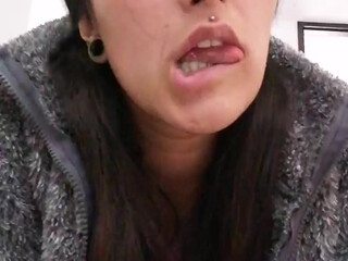 kitty goddess playing with her big tits