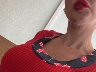 Maleficenttt red-haired bitch jerks off pussy with sex toy