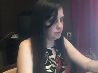 mandarinka28 passionately jerking off her wet cunt