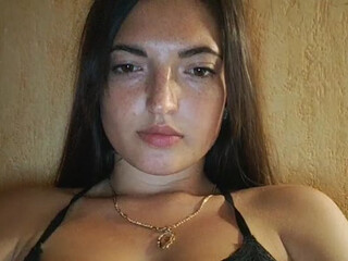 Sladenbkaya cute slut jumps on a dildo