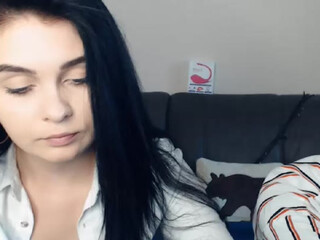 xBlackCats fascinating skin strips and pulls pussy