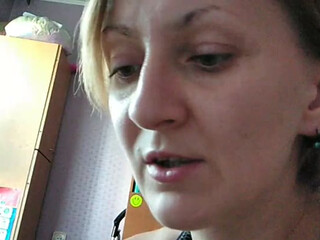 Zarevna cute bitch fucks pussy with phallus