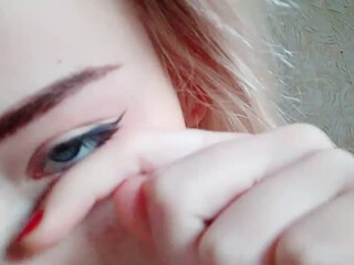 Ariel006 webcam show busty brunette sucks dildo