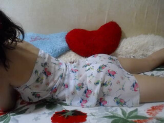 DOLL9 webcam show busty  cam girl  caresses her lips.