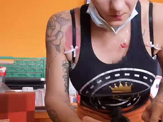 framboise6 webcam show in black stockings jerks off