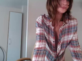 HoneyIAmHome webcam show naughty lady jerking off her pussy