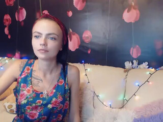 Livia D webcam show ardent slut licks dildo