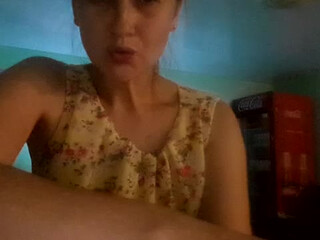 MilanaSweet webcam show hot lady squeezes tits in the kitchen