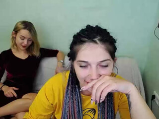 Naughty3Girls webcam show elegant  cam girl  engaged in lustful caresses