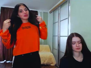 Naughty3Girls webcam show without stopping caressing pussy