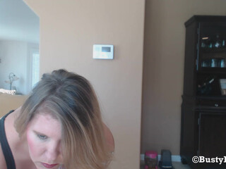 bustykrisann onlyfans plump brunette masturbating pussy with her hand
