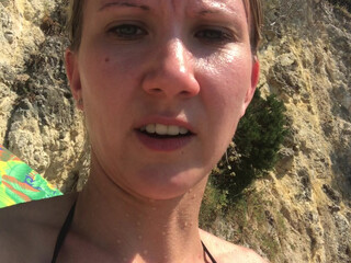 Saraanddave onlyfans busty woman posing in panties