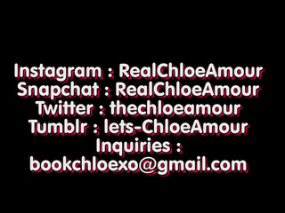 chloeamour onlyfans pretty chick fucks pussy with black dildo