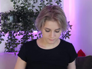 annjoy_ tender blonde squeezes boobs