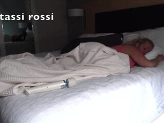 stassirossi onlyfans openwork wench in stockings coyly changes poses and strokes shaved pussy