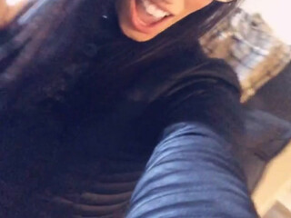 officialdavafoxx onlyfans naughty female caresses shaved cunt