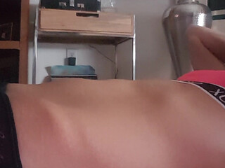 evalongxxx onlyfans brunette in stockings shows shaved holes