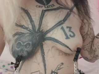 spookisideshow onlyfans marvelous babe shows off a gorgeous bosom