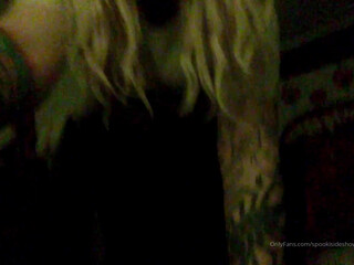 spookisideshow onlyfans young bitch caresses shaved holes