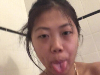 wockstarliv onlyfans pleasant babe touches sexual lips with fingers