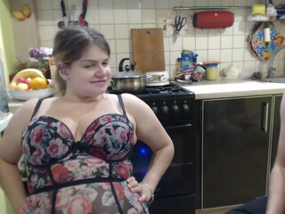 happy_lucky_lovers blonde with tattoo caresses huge boobs