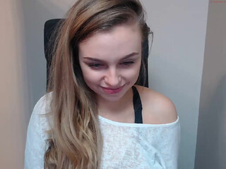 beckytras naughty slut caresses big tits