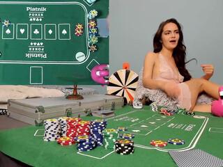 strippokernight obstinate queen jerking off her cunt