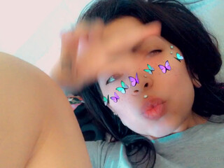 plantmamiiii graceful devil cute consoles herself