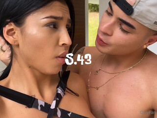 malyia busty slut caresses shaved pussy