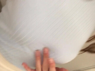 porncake exquisite young lady caresses shaved holes