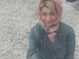 katy flawless babe happily kneads huge tits