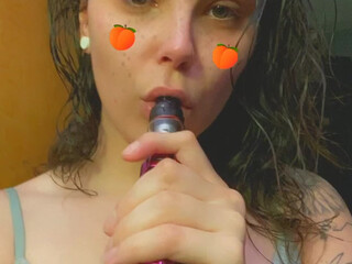 carlyann06 cute passion gently caresses boobs