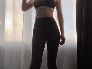 Sia Siberia sexy whore masturbates with a phallus