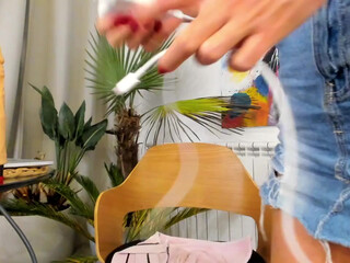 iamalexiss gorgeous chick fucks pussy with phallus