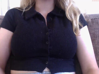 b_leable naughty slut caresses big tits