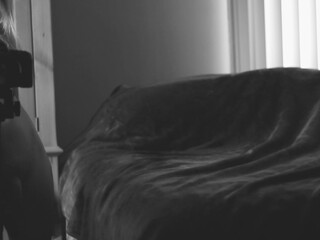 Visceratio cute babe strips and jerks off shaved holes