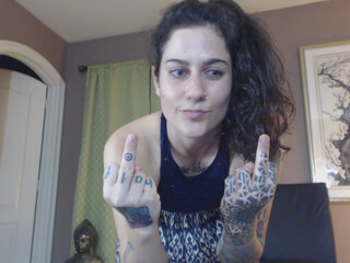 Erin Marie O'Keefe aka Goddess Green Eyed appetizing slut furiously shoves vegetables in her cunt